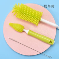 Желтый комплект, ершик для бутылочки, 3 предмета