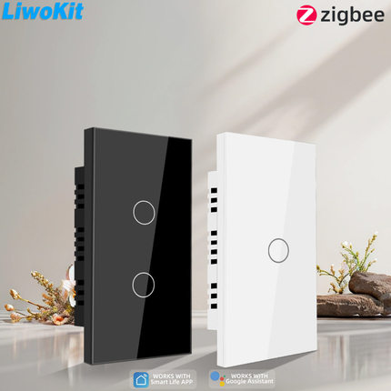 涂鸦美规zigbee 智能触摸开关零火线/单零火通用款APP双控