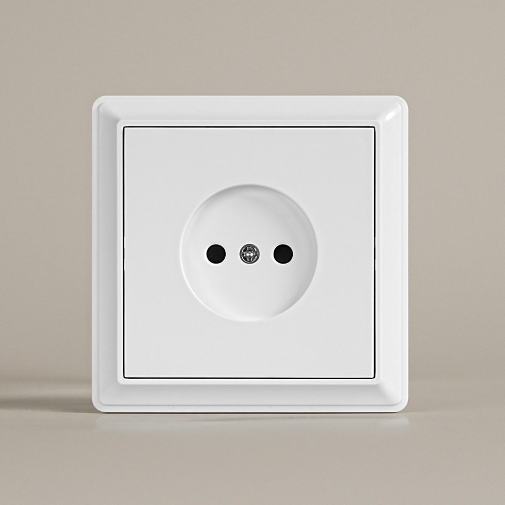 欧标90*90mm PC大板面板俄插16A 欧规暗装俄式墙壁插座110-250V