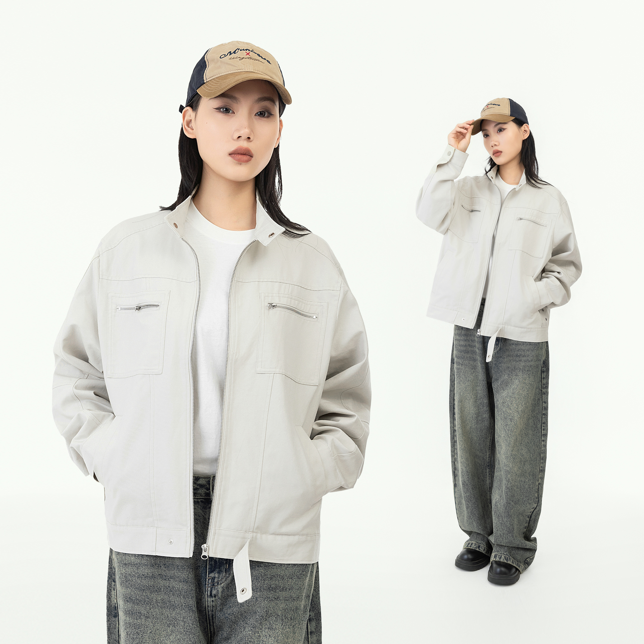 哈灵顿水洗帆布休闲夹克