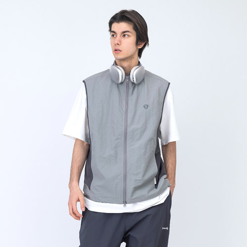 工装立领坎肩无袖马甲男