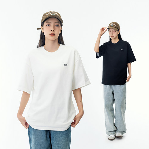 街头潮流圆领短袖T恤女