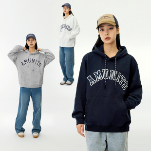 MANNSTU 2025春季美式休闲宽松连帽卫衣潮流复古街头中性外套上衣