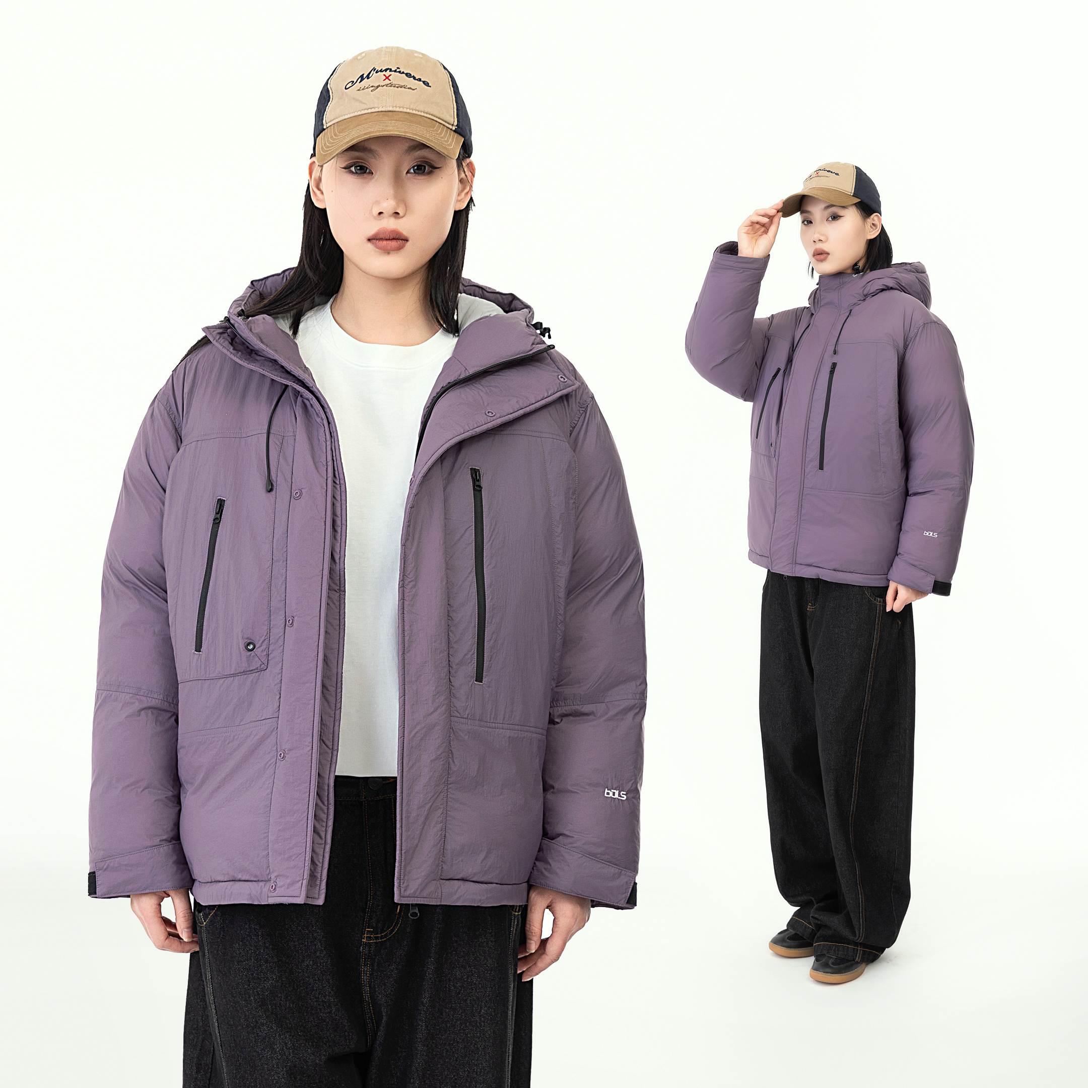 2025冬季石墨烯保暖连帽棉服外套