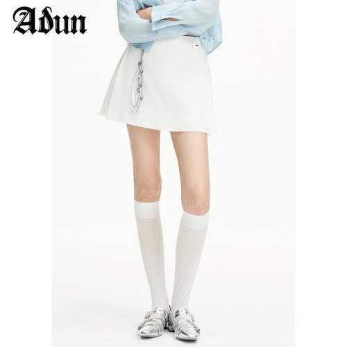 Abun【商场同款】2026年春季新品高腰显瘦A字版防走光休闲裙裤