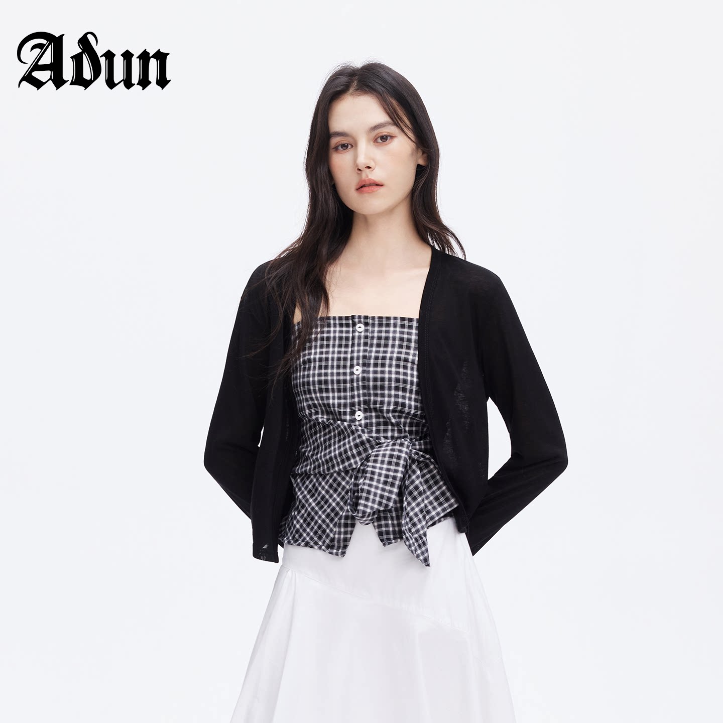 Abun秋季新品轻熟风套装女两件套图片