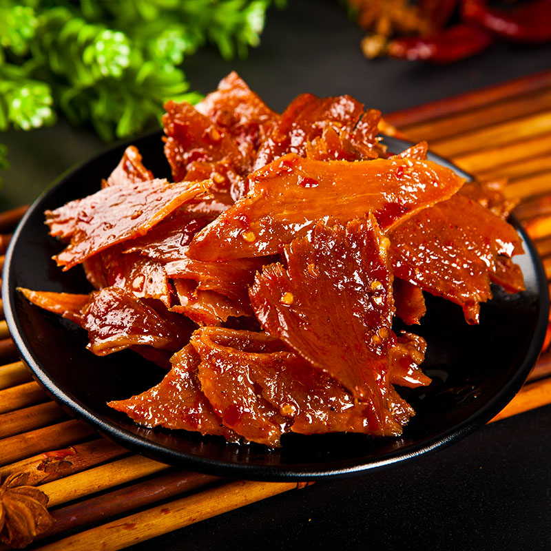 杨矮子酱板肉188g湖南特产安乡杨矮子麻辣肉香辣休闲猪肉脯零食