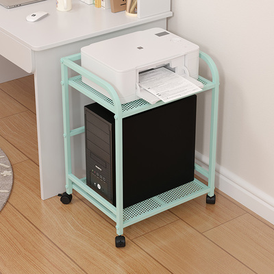 打印机架子落地移动多层收纳架桌边主机托架学生家用复印机置物架