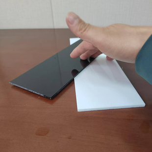 瓷白色亚克力踢脚线挡板定做长条板直角塑料板有机玻璃板加工封板