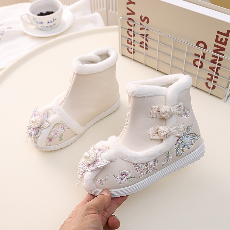 儿童加绒汉服鞋子女童秋冬棉靴马面裙绣花鞋中国风鞋新中式拜年鞋,童鞋/婴儿鞋/亲子鞋,儿童汉服鞋,淘宝优惠券,粉丝福利购,淘宝优惠卷