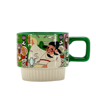 青岛啤酒博物馆李白马克杯文创礼品 青岛啤酒官方文创