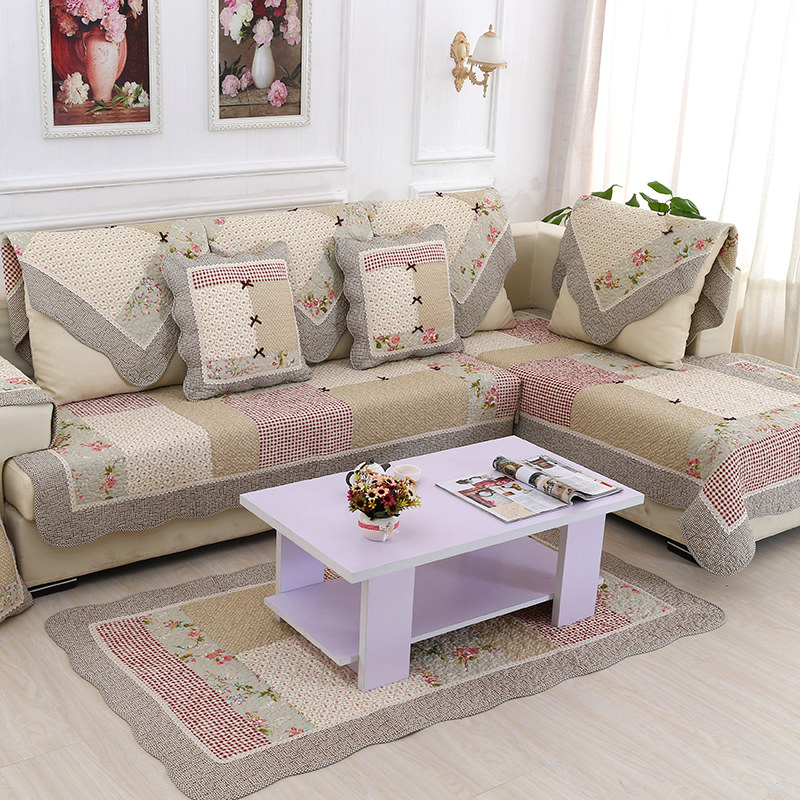 沙发垫四季通用简约现代防滑水洗棉坐垫子皮沙发套罩巾田园盖布巾
