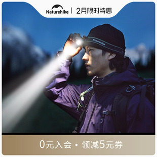挪客户外头灯强光充电超亮徒步登山头戴式防水感应头灯钓鱼专用