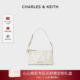 CHARLES&KEITH女包CK2 情人节礼物 80160183褶皱斜挎腋下小方包