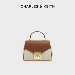 50782311 CK2 1金属扣手提斜挎信封包 CHARLES&KEITH24春夏新款