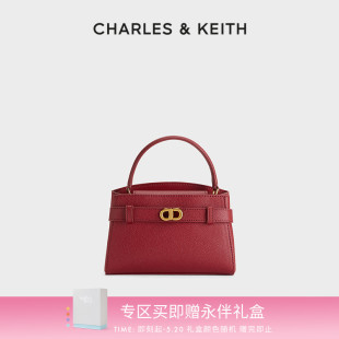 50270880小号金属扣带饰单肩包 CHARLES&KEITH女包CK2 618同价