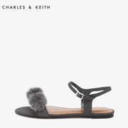 CHARLES & KEITH dép nữ mùa xuân và mùa hè CK1-70920033 khóa từ với giày bóng bằng phẳng - Sandal