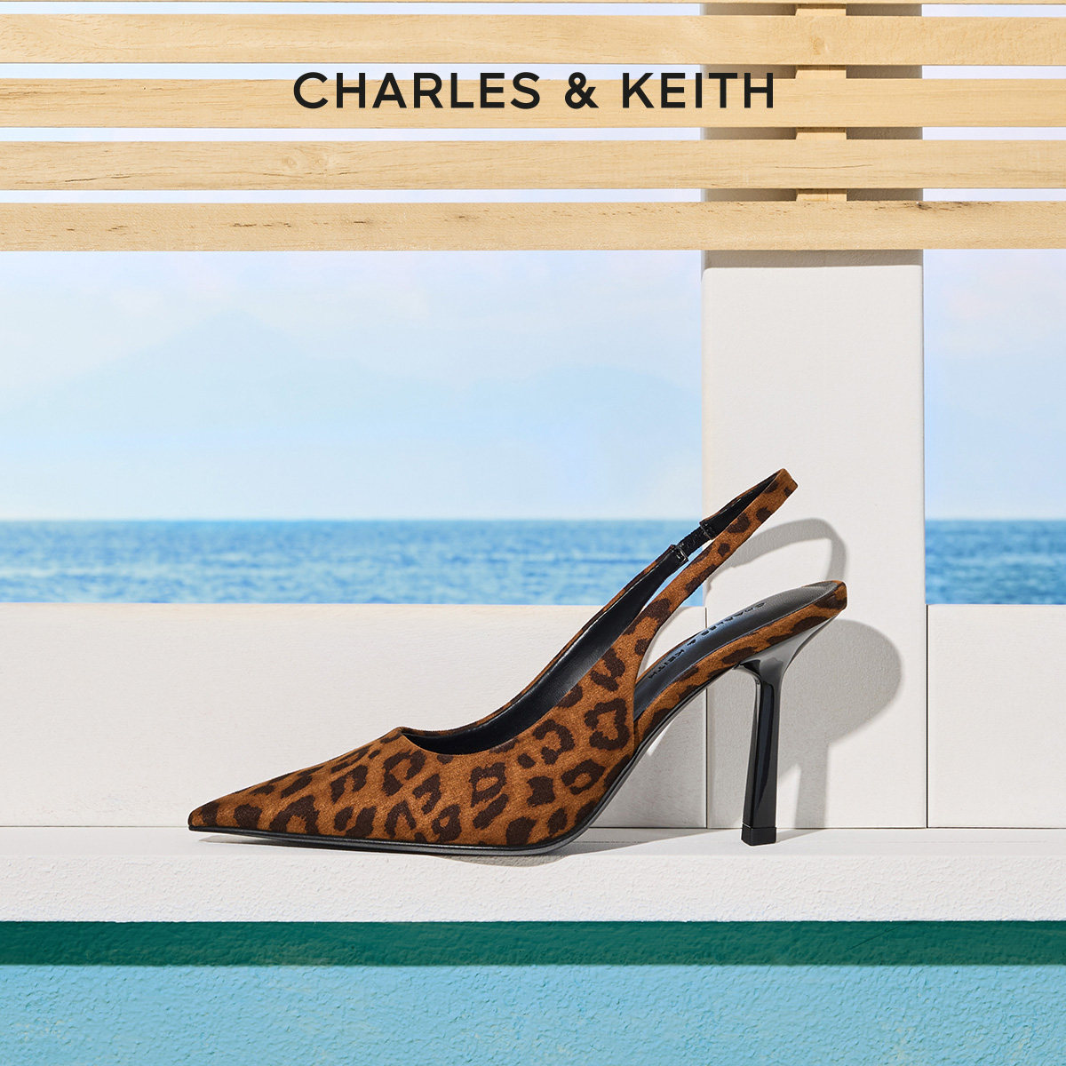 【毕业礼物】CHARLES&KEITH女鞋CK1-60280451豹纹尖头高跟凉鞋