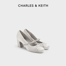 女 60280448亮钻一字带高跟玛丽珍鞋 CHARLES&KEITH秋冬女鞋 CK1