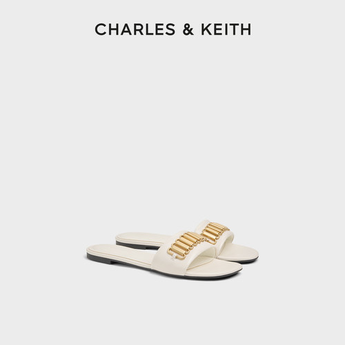 CHARLES＆KEITH时尚简约平底凉拖