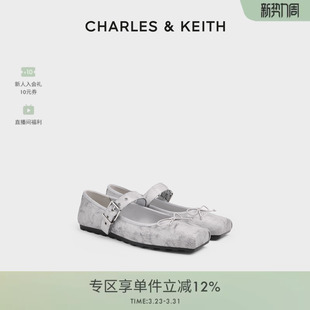 71720095平底方头一字扣芭蕾玛丽珍鞋 CK1 女鞋 CHARLES&KEITH春季