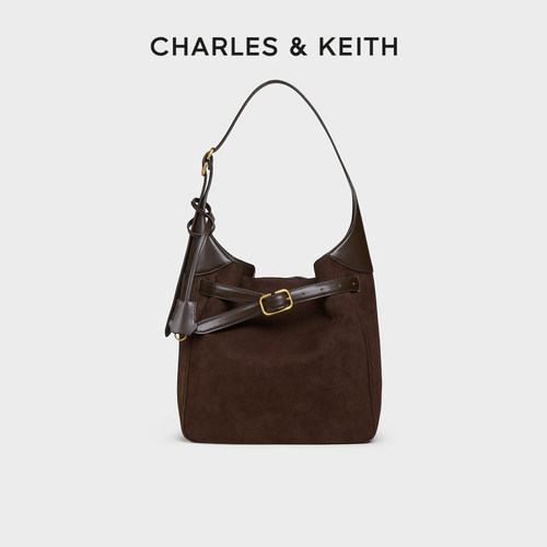 CHARLES＆KEITH绒面大容量托特包