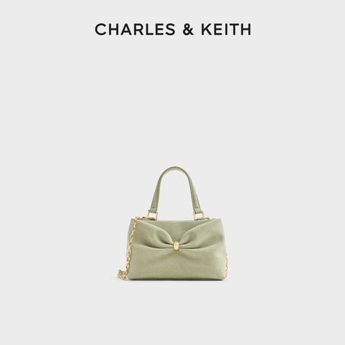 绒面蝴蝶结手提包CHARLES＆KEITH