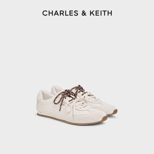 CHARLES&KEITH双带牛皮革德训鞋