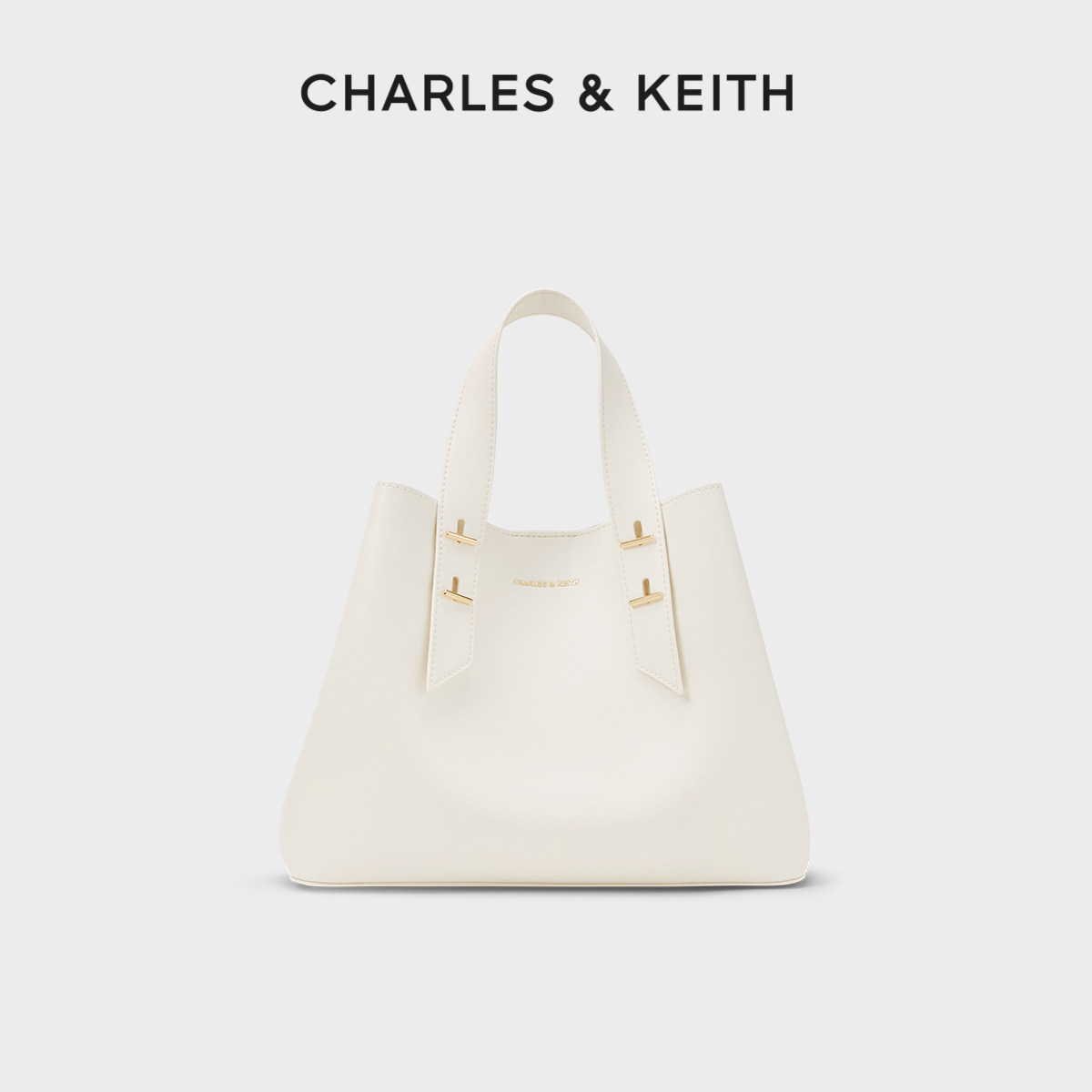 CHARLES&KEITH夏季女包CK2-50782360柔软两用大容量子母托特包女