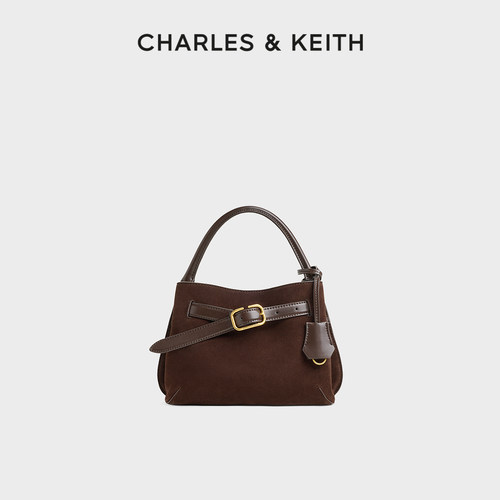 复古绒面手提包CHARLES＆KEITH
