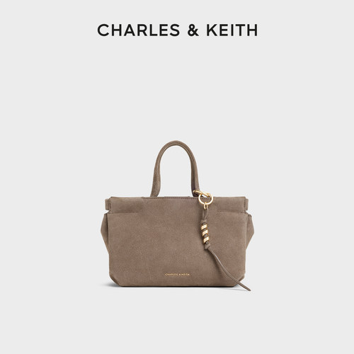 绒面手提托特包CHARLES＆KEITH