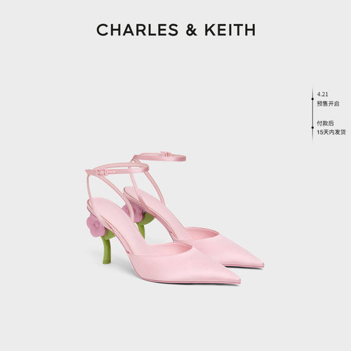 尖头花朵高跟鞋CHARLES&KEITH