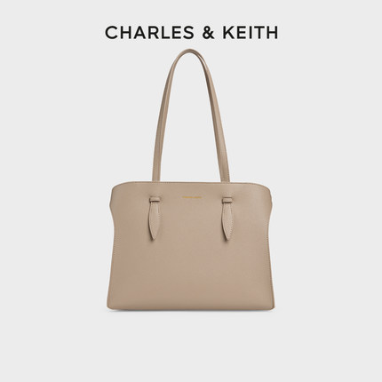 CHARLES&KEITH25冬新款CK2-30782735简约通勤大容量托特包单肩包