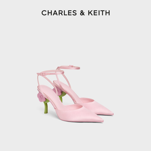 尖头花朵高跟鞋CHARLES&KEITH