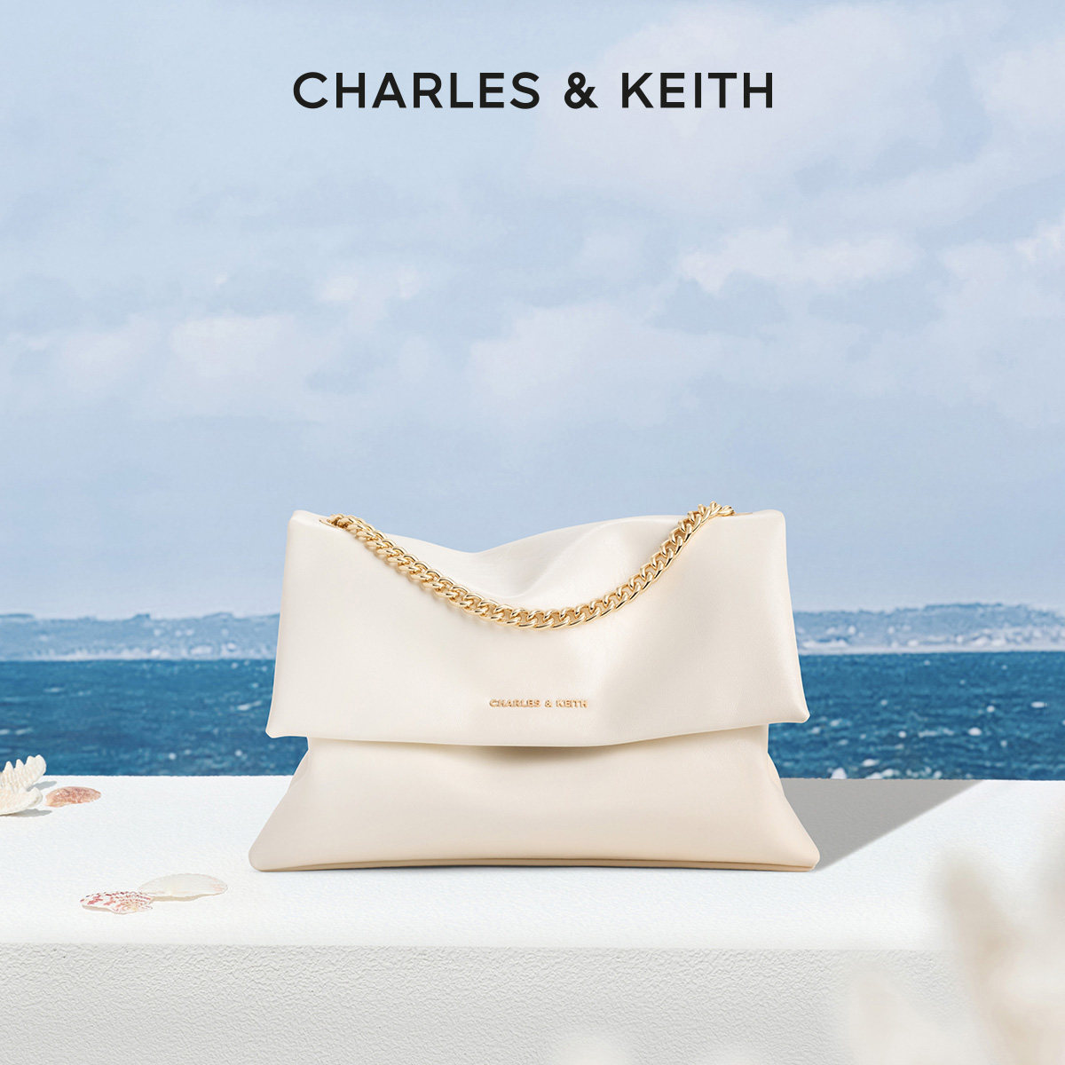 CHARLES&KEITH26夏季新款CK2-20271810简约链条单肩腋下包斜挎包