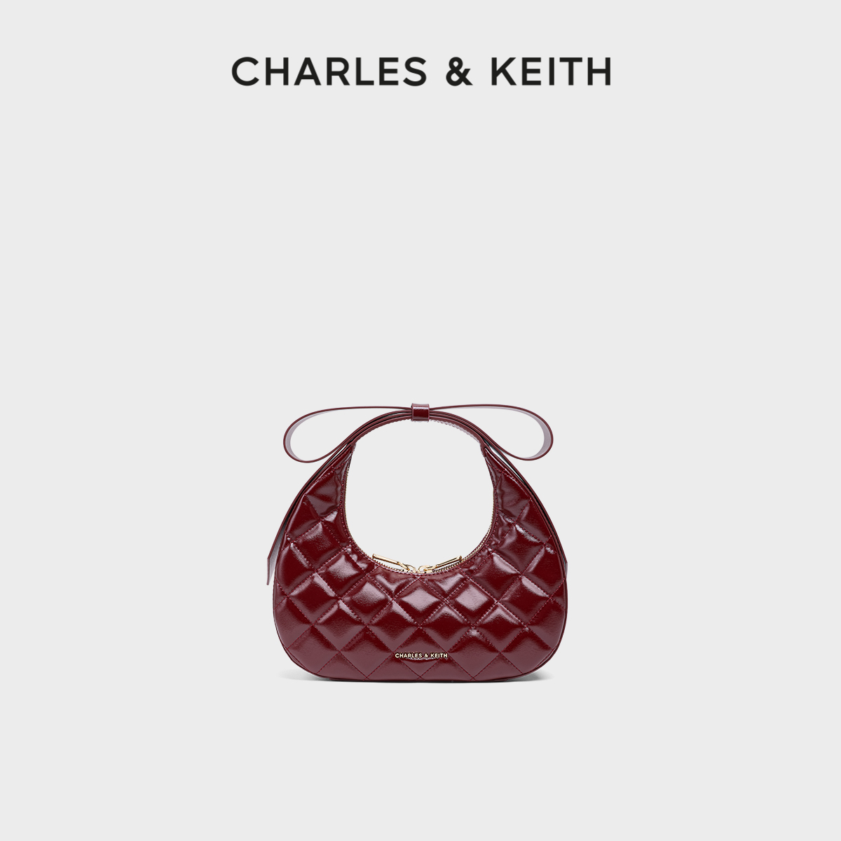 少女蝴蝶结 优雅菱格 气质手包