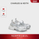 CHARLES&KEITH秋冬女鞋 运动鞋 CK1 71960007蝴蝶结厚底芭蕾老爹鞋
