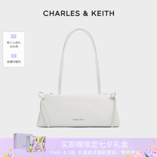 女包CK2 CHARLES&KEITH秋季 20160193蝴蝶結(jié)簡約單肩腋下包法棍包