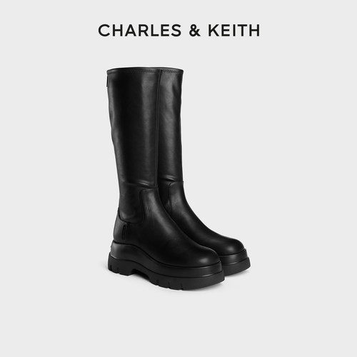 CHARLES＆KEITH时尚弹力靴长筒靴