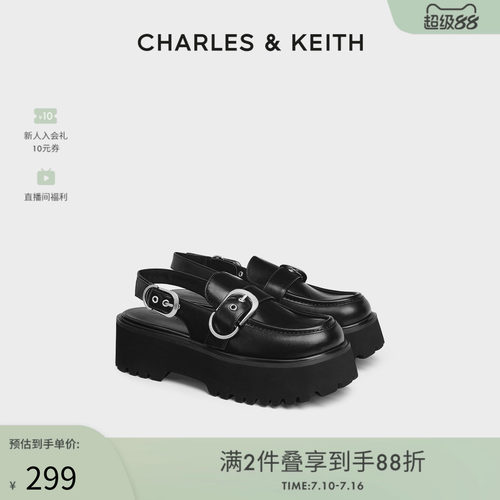 CHARLES&KEITH复古厚底勃肯凉鞋