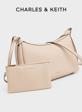 CHARLES&KEITH25秋新款CK2-20671783复古柔软简约手提单肩腋下包