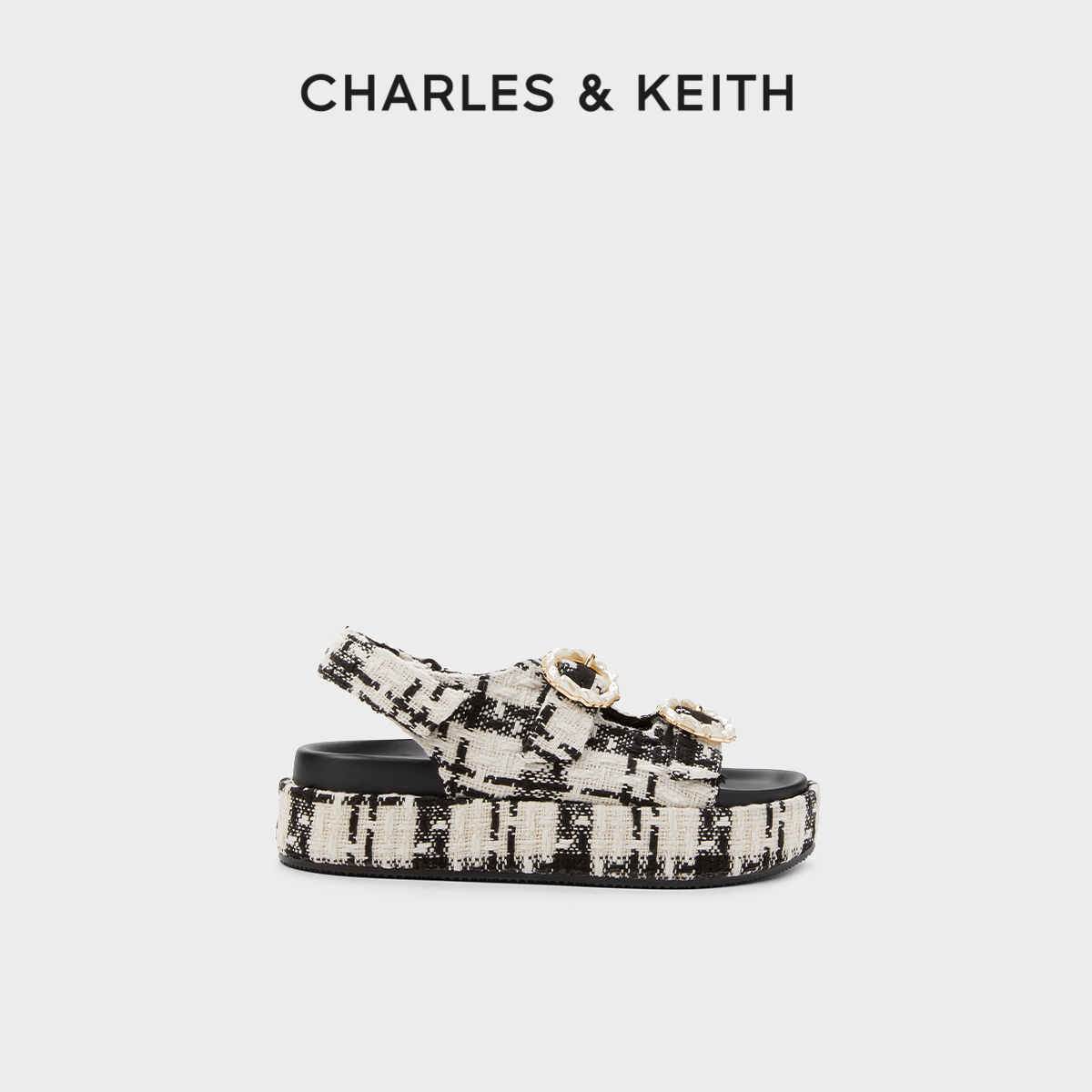 厚底休闲凉鞋CHARLES&KEITH珍珠