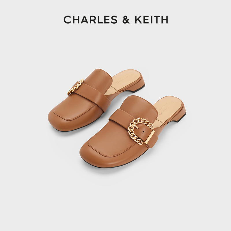 春季金属扣CHARLES&KEITH圆头