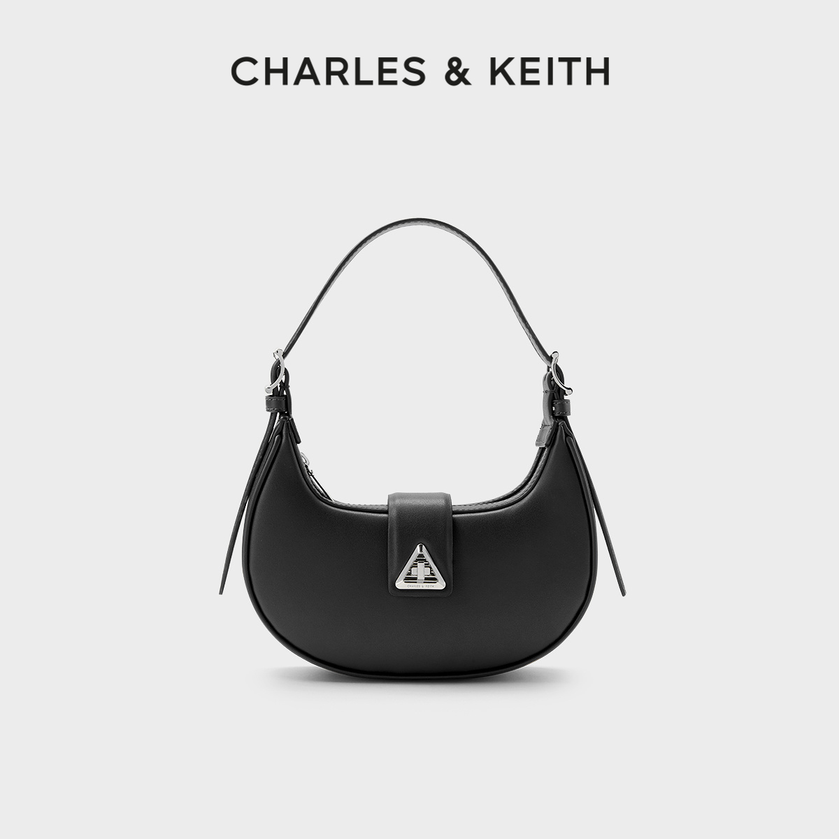 CHARLES&KEITH春夏女包CK2-50271205简约单肩腋下包月牙包女包