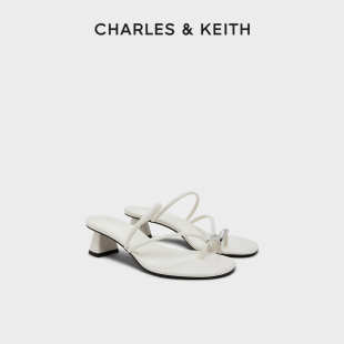 60361577简约纯色圆头低跟夹趾凉拖鞋 CHARLES&KEITH秋冬女鞋 CK1