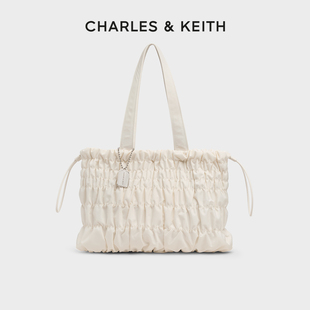 1大容量抽绳褶皱单肩托特包 30271558 CHARLES&KEITH25秋新款 CK2