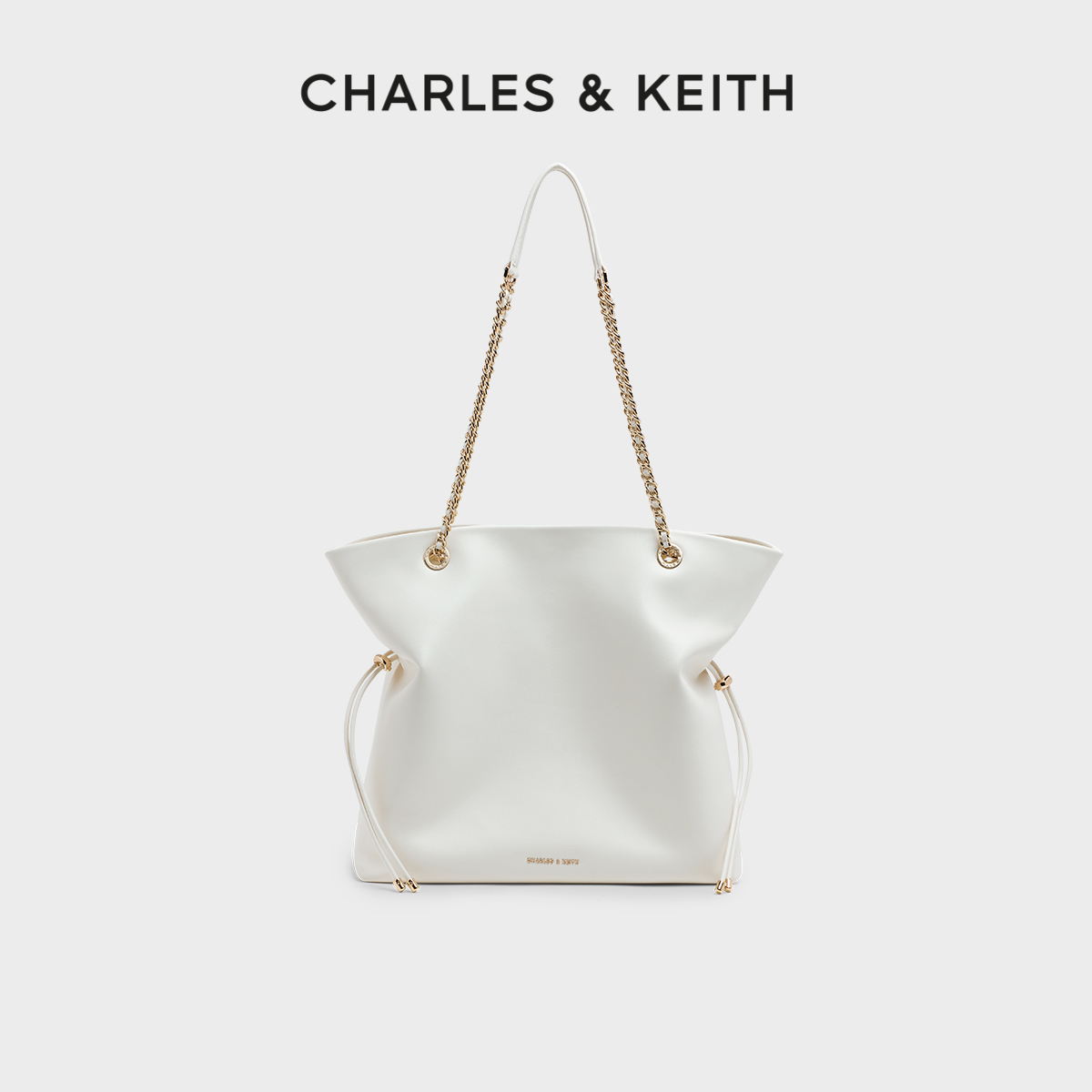简约抽绳链条托特包CHARLESKEITH