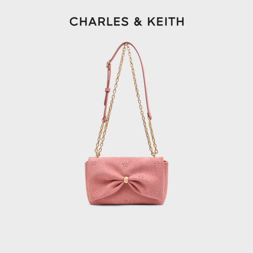 绒面蝴蝶结小方包CHARLES＆KEITH