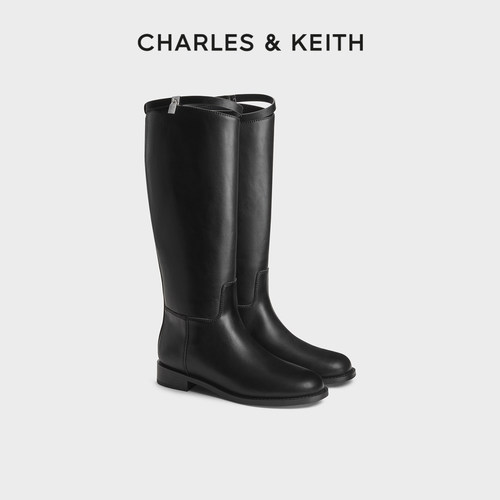 复古长筒骑士靴CHARLES＆KEITH