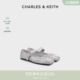 71720095平底方头一字扣芭蕾玛丽珍鞋 CK1 女鞋 CHARLES&KEITH春季